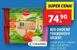 Lidl BIO OVOCNÝ TVAROHOVÝ DEZERT, 12x 50 g nabídka
