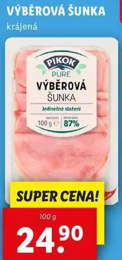 Lidl VÝBĚROVÁ ŠUNKA, 100 g nabídka