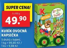 Lidl KUBÍK OVOCNÁ KAPSIČKA, 5x 100 g nabídka