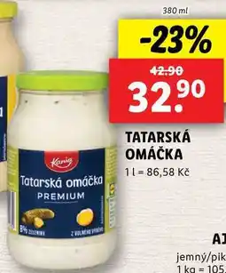Lidl TATARSKÁ OMÁČKA, 380 ml nabídka