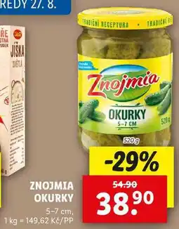 Lidl ZNOJMIA OKURKY, 520 g nabídka