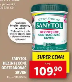 Lidl SANYTOL DEZINFEKČNÍ ODSTRAŇOVAČ SKVRN, 500 g nabídka