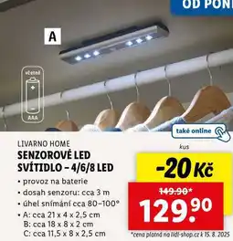 Lidl SENZOROVÉ LED SVÍTIDLO - 4/6/8 LED nabídka