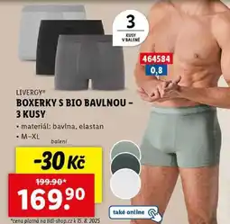 Lidl BOXERKY S BIO BAVLNOU - 3 KUSY nabídka