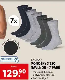 Lidl PONOŽKY S BIO BAVLNOU - 7 PÁRŮ nabídka
