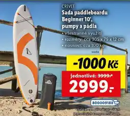 Lidl Sada paddleboardu Beginner 10', pumpy a pádla nabídka