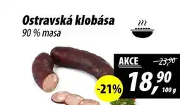 ZEMAN Ostravská klobása 90% masa, 100 g nabídka