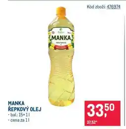 Makro Manka Řepkový olej nabídka