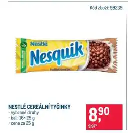 Makro Nestlé Cereální tyčinky nabídka