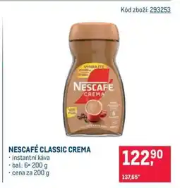 Makro Nescafé Classic, Crema nabídka
