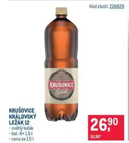 Makro Krušovice Královský ležák 12 nabídka