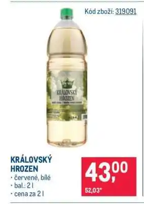 Makro Královský hrozen nabídka
