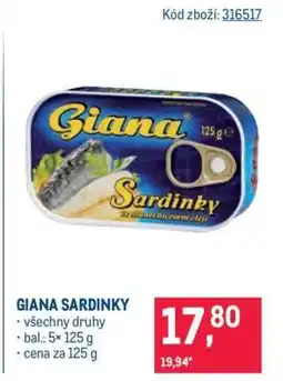 Makro Giana Sardinky nabídka