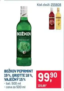 Makro BOŽKOV PEPRMINT 19 %, GRIOTTE 18 %, VAJEČNÝ 15 % nabídka