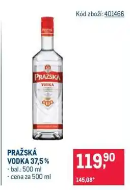 Makro Pražská Vodka 37,5 % nabídka