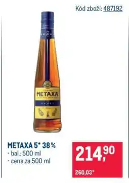 Makro Metaxa 5* 38 % nabídka