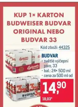 Makro Budvar nabídka