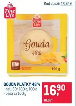 Makro Gouda plátky 48 % nabídka