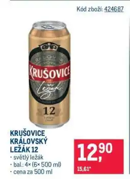 Makro Krušovice Královský ležák 12 nabídka