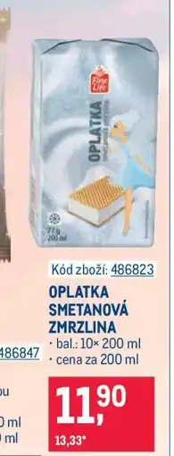 Makro OPLATKA SMETANOVÁ ZMRZLINA nabídka