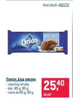 Makro ČOKOLÁDA ORION nabídka