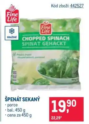 Makro Špenát sekaný nabídka