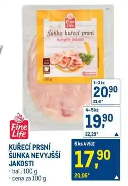 Makro KUŘECÍ PRSNÍ ŠUNKA NEJVYŠŠÍ JAKOSTI nabídka