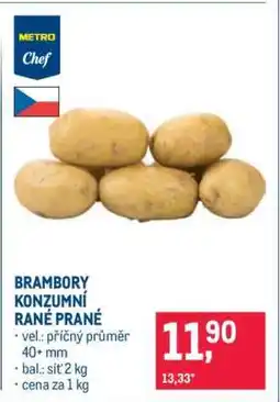 Makro BRAMBORY KONZUMNÍ RANÉ PRANÉ nabídka