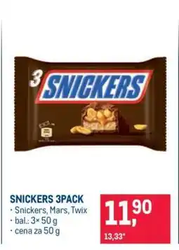 Makro SNICKERS 3PACK nabídka
