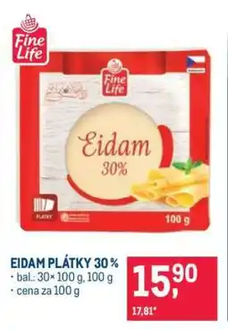 Makro Eidam plátky 30 % nabídka
