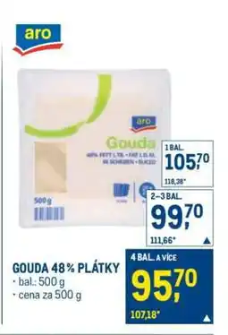 Makro Gouda 48% plátky nabídka