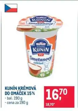 Makro Kunín krémová do omáček 15 % nabídka