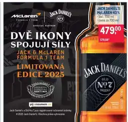 Makro JACK DANIEL'S MCLAREN 43% nabídka