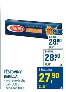 Makro TĚSTOVINY BARILLA nabídka