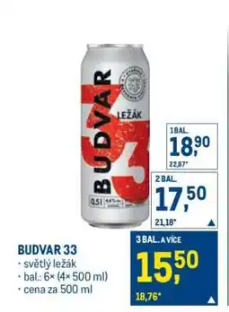 Makro Budvar 33 nabídka