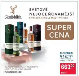 Makro Glenfiddich 12 Y. O.** 40 % nabídka