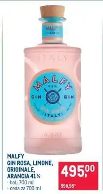 Makro MALFY GIN ROSA, LIMONE, ORIGINALE, ARANCIA 41 % nabídka