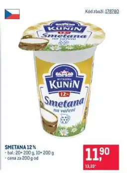Makro Smetana 12 % nabídka