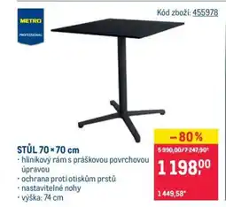 Makro STŮL 70 × 70 cm nabídka