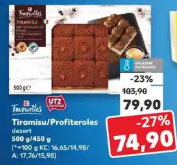 Kaufland Tiramisu/Profiteroles dezert nabídka