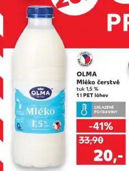 Kaufland OLMA Mléko čerstvé tuk 1,5 % nabídka