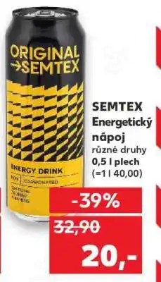 Kaufland Semtex energetický nápoj nabídka