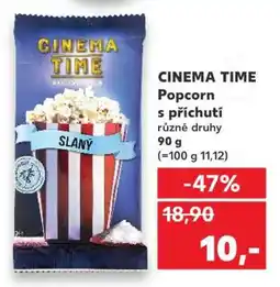 Kaufland CINEMA TIME Popcorn nabídka
