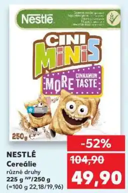 Kaufland Nestlé Cini Minis cereálie nabídka