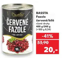 Kaufland BASSTA Fazole červené/bílé nabídka