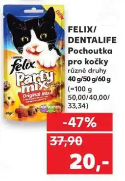 Kaufland FELIX/ DENTALIFE Pochoutka pro kočky nabídka