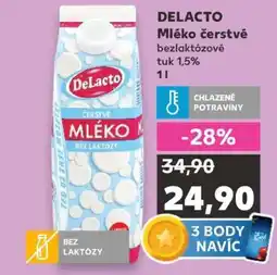 Kaufland DELACTO Mléko čerstvé bezlaktózové nabídka