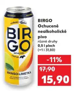 Kaufland BIRGO Ochucené nealkoholické pivo nabídka