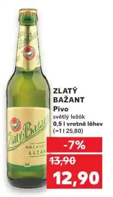 Kaufland ZLATÝ BAŽANT Pivo nabídka
