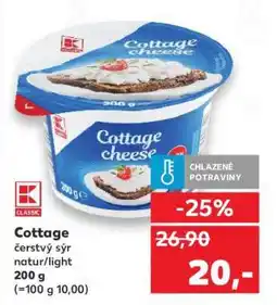 Kaufland Cottage čerstvý sýr natur/light nabídka